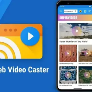 Mô tả ứng dụng Web Video Cast trên điện thoại