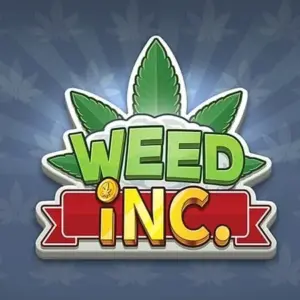 Mô tả hình ảnh: Giao diện game Weed Inc với hình ảnh nhân vật đang chăm sóc cây cần sa
