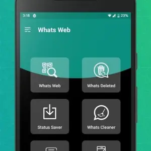 Mô tả ảnh: Giao diện ứng dụng Whats Web for WA trên điện thoại.
