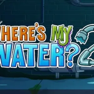 Mô tả hình ảnh: Giao diện game Where's My Water? 2 với chú cá sấu Swampy đang tắm