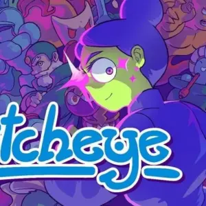 Mô tả hình ảnh: Hình ảnh giới thiệu game Witcheye với nhân vật chính là một con mắt màu hồng