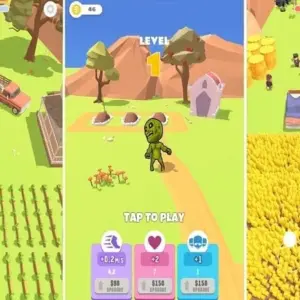 Mô tả hình ảnh: Giao diện game Zombie Crowd với đám đông zombie đang tấn công thành phố.