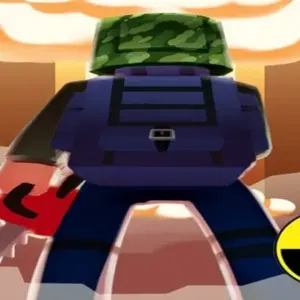 Mô tả hình ảnh: Hình ảnh giới thiệu game Zombie Island với nhân vật chính đang chiến đấu với zombie.