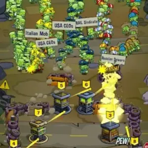 Mô tả game Zombie Nations với đồ họa bắt mắt