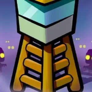Mô tả hình ảnh: Hình ảnh giao diện game Zombie Towers với các tháp canh và zombie đang tấn công.
